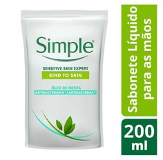 Sabonete Líquido Simple Refil Hand Wash Antibacteriano G Care 200ml