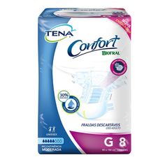 Fralda Geriátrica Tena Confort G Com 8 Unidades