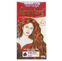 Tintura Creme Henna Hennfort Preto 60ml