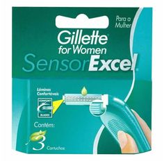 Carga Gillete Sensor Excel Feminino Com 3 Unidades