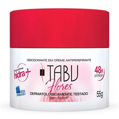 Desodorante Creme Tabu Flores 55g