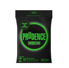 Preservativo Prudence Neon Com 3 Unidades