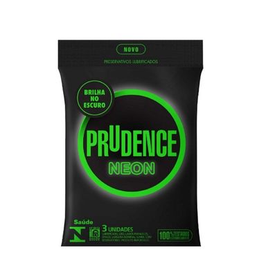 Preservativo Prudence Neon Com 3 Unidades