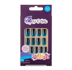 Unhas Postiças You Care Airbrush Dark Blue - L01-D04