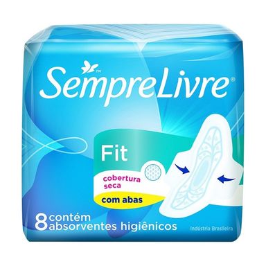 Absorvente Sempre Livre Fit Max Com Abas Com 8 Unidades