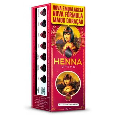 Tintura Creme Henna Cosmeceuta Castanho Dourado 70ml