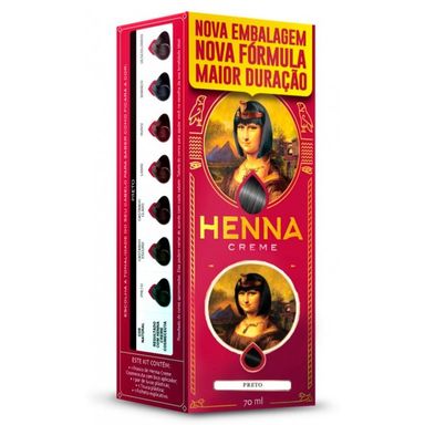 Tintura Creme Henna Cosmeceuta Preto 70ml