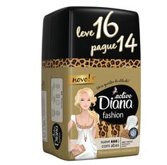 Absorvente Diana Active Fashion Suave Com Abas Leve 16 Pague 14