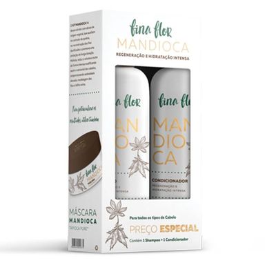 Kit Shampoo + Condicionador Fina Flor Mandioca 300ml