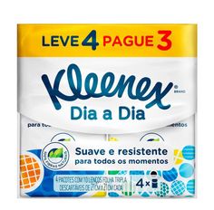 Kit Lenço De Papel De Bolso Kleenex Original Leve 4 Pague 3