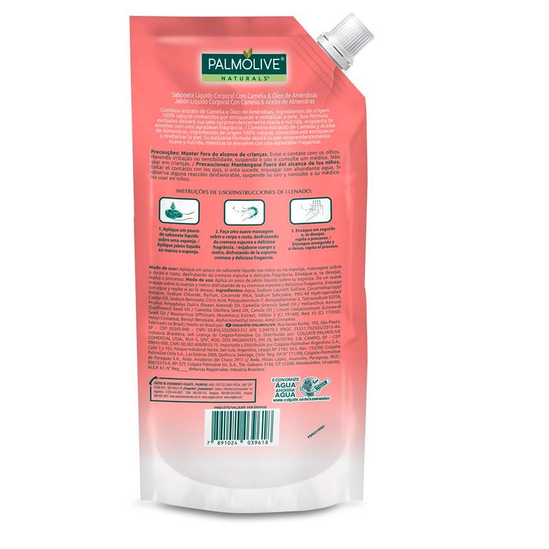 Sabonete Líquido Refil Palmolive Naturals Camélia 500ml - Lojas Rede