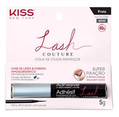Cola para Cílios Postiços Kiss New York Lash Couture Preto
