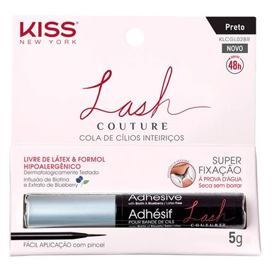 Cola para Cílios Postiços Kiss New York Lash Couture Preto