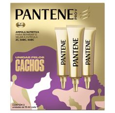 Kit Ampola Pantene Nutritiva Unidas Pelos Cachos - 3 Unidades 15ml