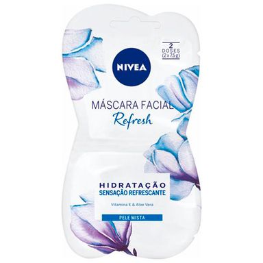 Máscara Facial Nivea Refresh Pele Mista 2 Doses - 7,5g