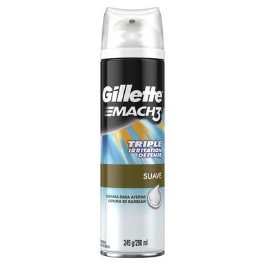 Espuma De Barbear Gillette Mach3 Irritation Defense 245g