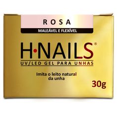 Gel Para Unhas Uv/Led Rosa H.Nails 30g