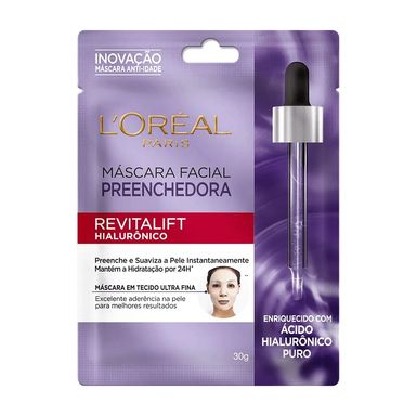Máscara Facial Preenchedora L'oréal Revitalift Hialurônico Sachê 30g
