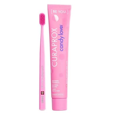 Kit Curaprox Be You Candy Lover Creme Dental 90g + Escova Dental Ultra Soft