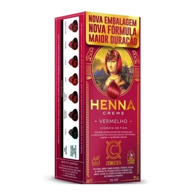 Tintura Creme Henna Cosmeceuta Vermelho 70ml