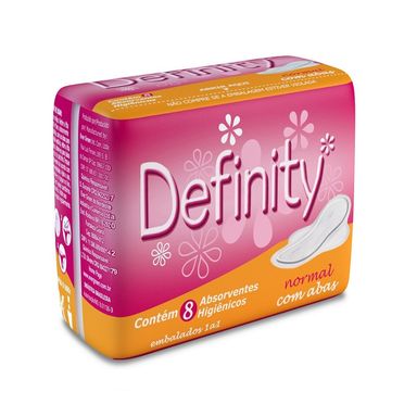 Absorvente Definity Com Abas - 8 Unidades