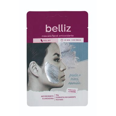 Máscara Facial Antioxidante Belliz Prata + NiaciNamida 10g