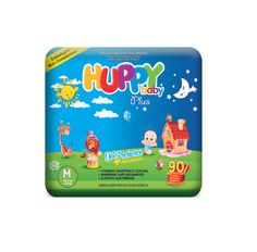 Fralda Descartável Huppy Baby Plus Mega M 90 Unidades