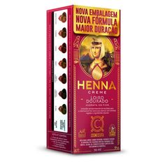 Tintura Creme Henna Cosmeceuta Loiro Dourado 70ml