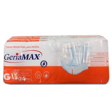 Fralda Descartável Geriátrica Geriamax G - 24 Unidades