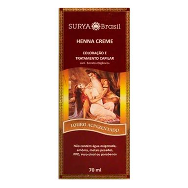 Tintura Creme Henna Surya Louro Acinzentado