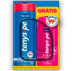 Kit Antisséptico Pês Talco Tenys Pé Original 100g + Woman 60g