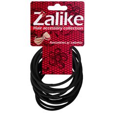 Kit Elástico Para Cabelo Zalike Preto 2.5mm 12 Unidades - 208