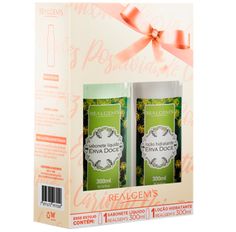 Kit Sabonete Liquido + Loção Hidratante Realgems Erva Doce 300ml