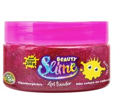 Gel Fixador Beauty Slime Glitter Rosa 200g