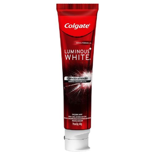 Creme Dental Colgate Luminous White Carvão Ativado 140g