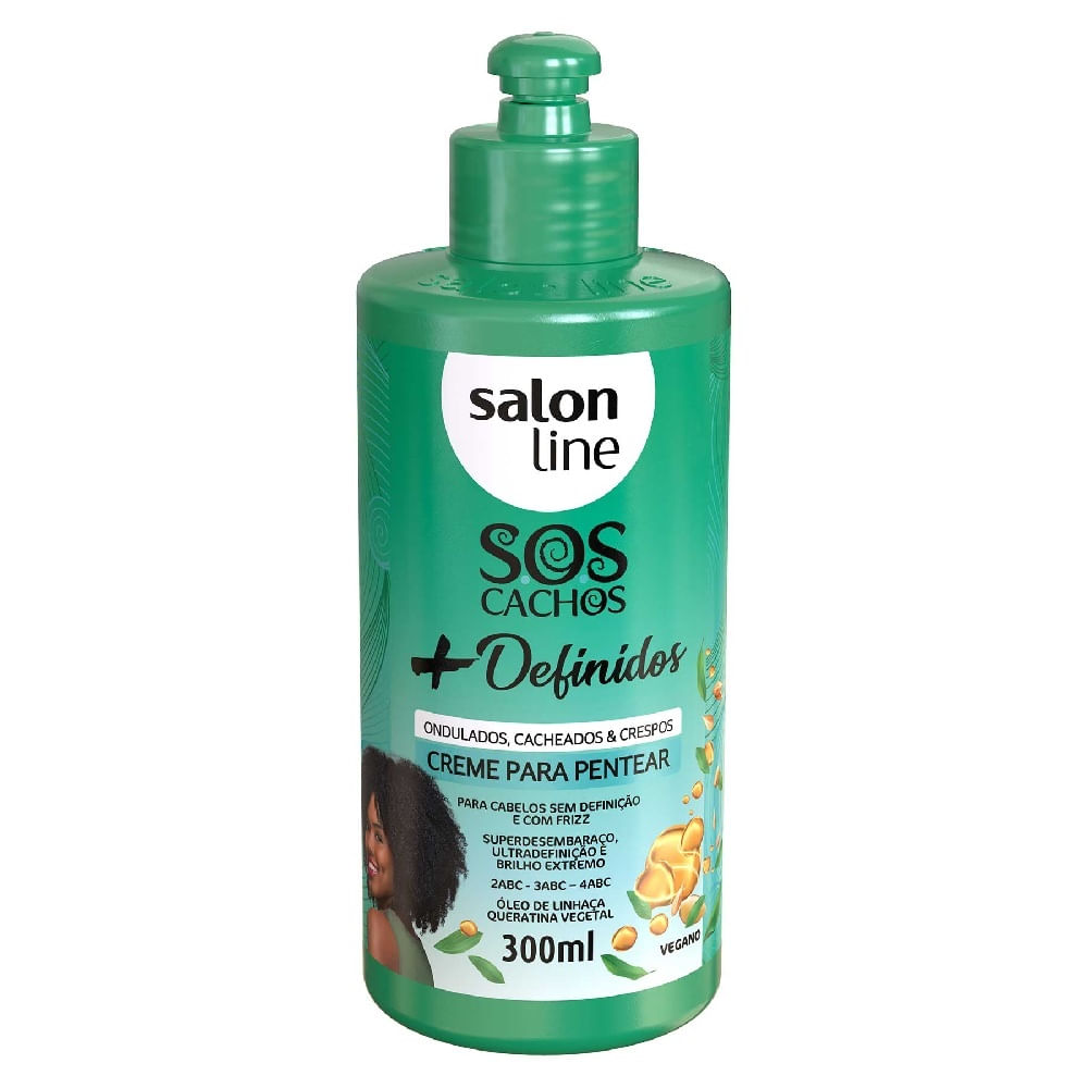 Creme Para Pentear SOS Cachos +Definidos Salon Line 300ml - Lojas Rede