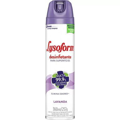Desinfetante Lysoform Aerosol Lavanda 360ml