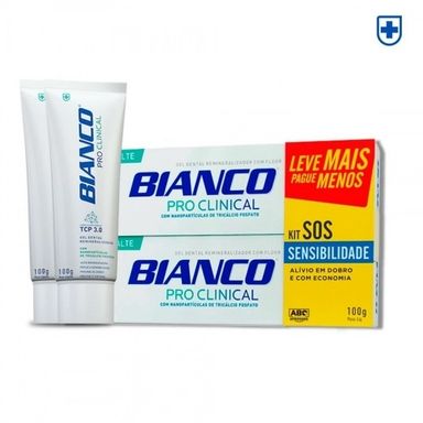 Kit Creme Dental Reg Bianco Pro Clinical 100g Com 2 Unidades