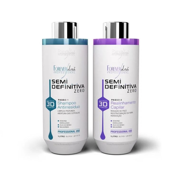 Kit Shampoo + Realinhamento Forever Liss Progressiva Semi