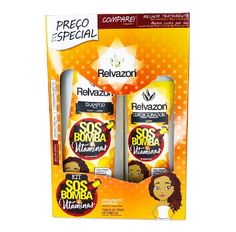 Kit Relvazon SOS Bomba De Vitaminas Shampoo 350ml + Condicionador 200ml