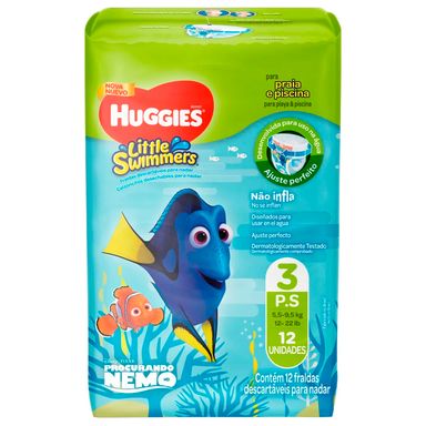 Fralda Descartável Huggies Little Swimmers P - 12 Tiras
