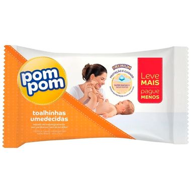 Lenço Umedecido Pom Pom Suave - 96 Unidades
