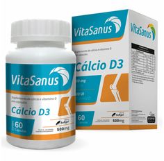 Suplemento Alimentar Vitasanus Cálcio + D3 60 Capsulas Softgel