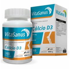 Suplemento Alimentar Vitasanus Cálcio + D3 60 Capsulas Softgel