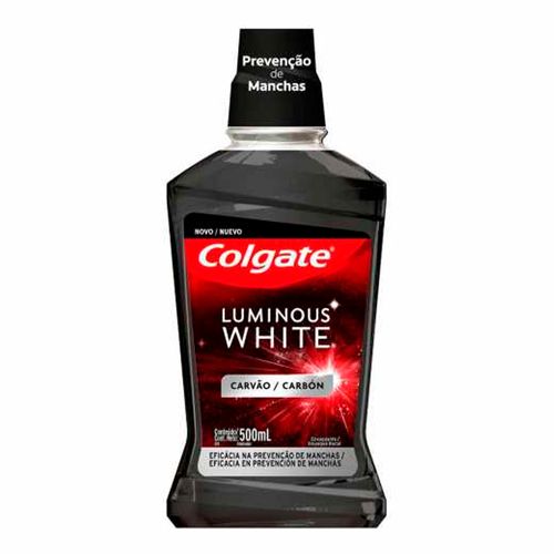 Enxaguante Bucal Colgate Luminous White Carvão 500ml