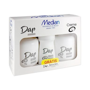 Kit Desodorante Creme Dap Com 2 Unidades Grátis Roll On 30ml