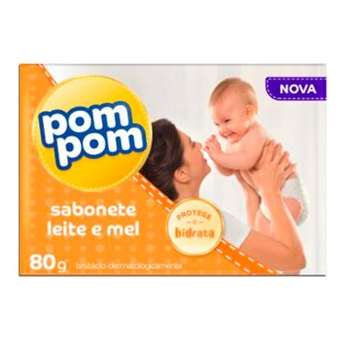 Sabonete Pom Pom Leite E Mel 80g