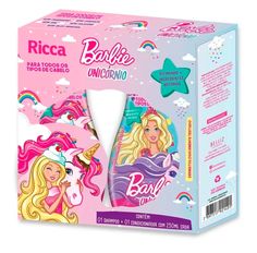 Kit Ricca Shampoo + Condicionador Infantil Barbie Unicórnio 250ml