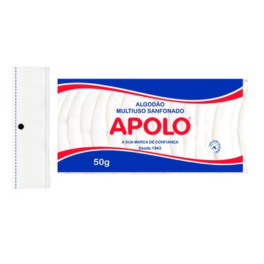 Algodão Apolo Multiuso Ziplock 50g