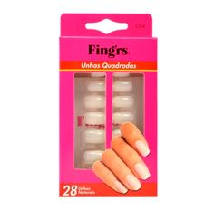 Unhas Postiças Fing´rs Médio Quadrada -1256